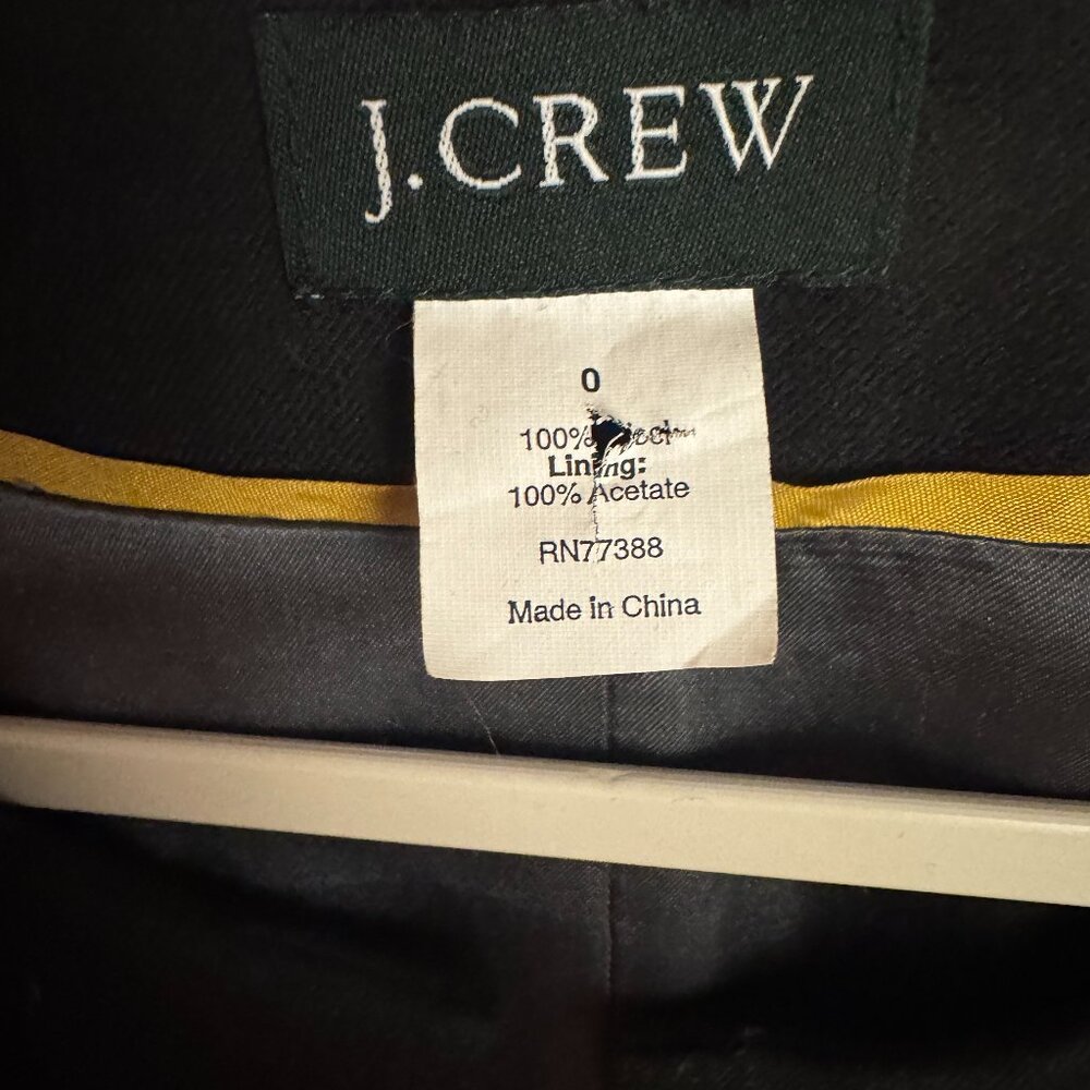 J. Crew Black Wool Lined Buttoned Cascade Ruffle … - image 6